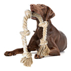 Dog Rope Toy for Large Dogs, 92cm Natural Cotton Chew Toy for Tug of War & Pulling - Dwellza