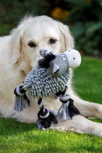 Squeaky Farmyard Donkey Plush Dog Toy – Medium, Grey & Black - Dwellza